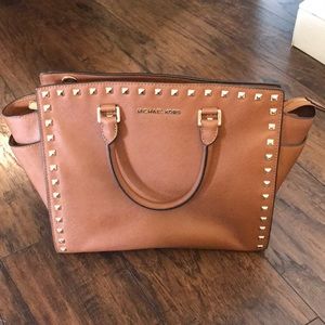Michael Kors Brown Studded Tote